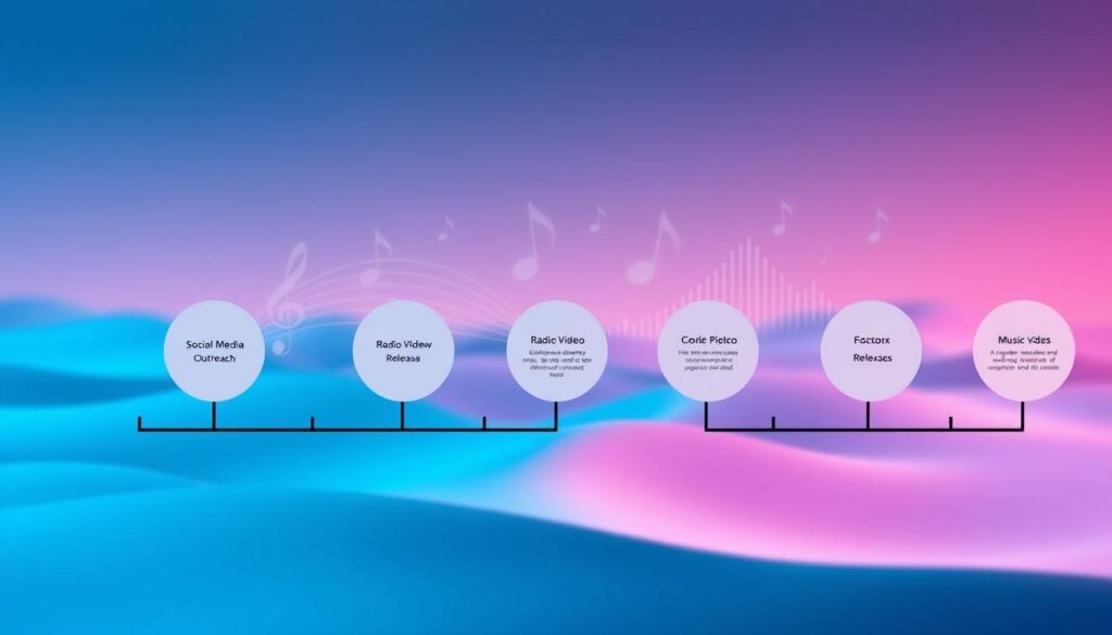 music promotion timeline