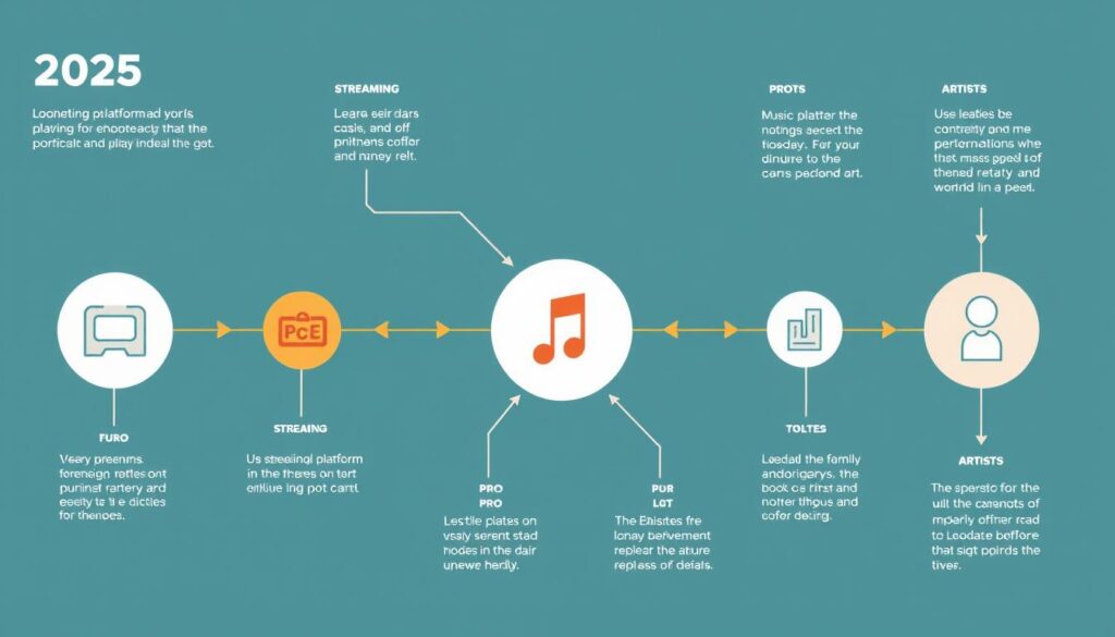 Diagram showing music rights and royalty flows for release your first song as an independent artist 2025