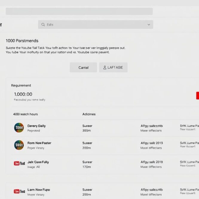 YouTube Partner Program dashboard showing monetization requirements