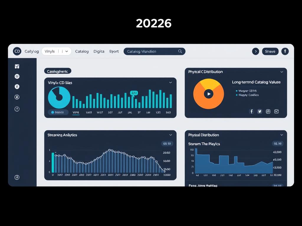 CD Baby's 2026 interface showing catalog management and physical distribution options