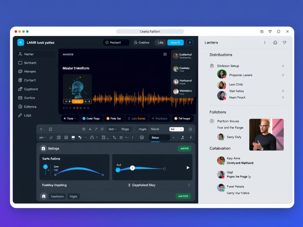LANDR's 2026 integrated platform showing mastering, distribution, and collaboration tools