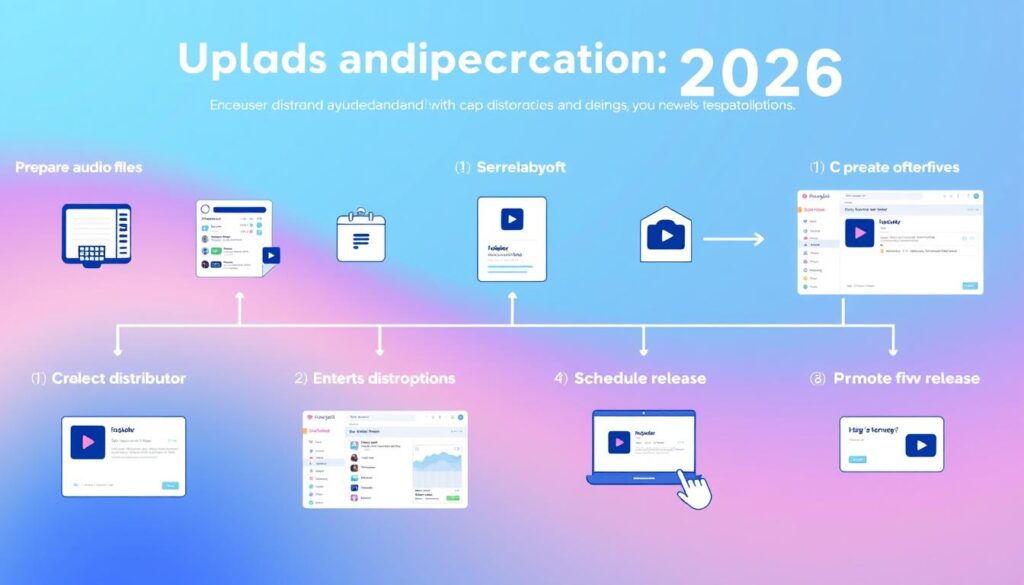 Step-by-step process of uploading music to distribution platforms in 2026