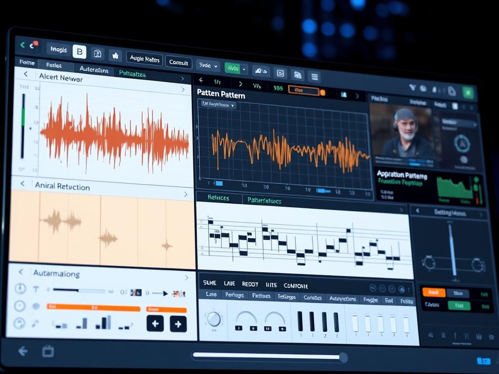 AI-assisted music composition interface showing future of electro music 2026 production tools