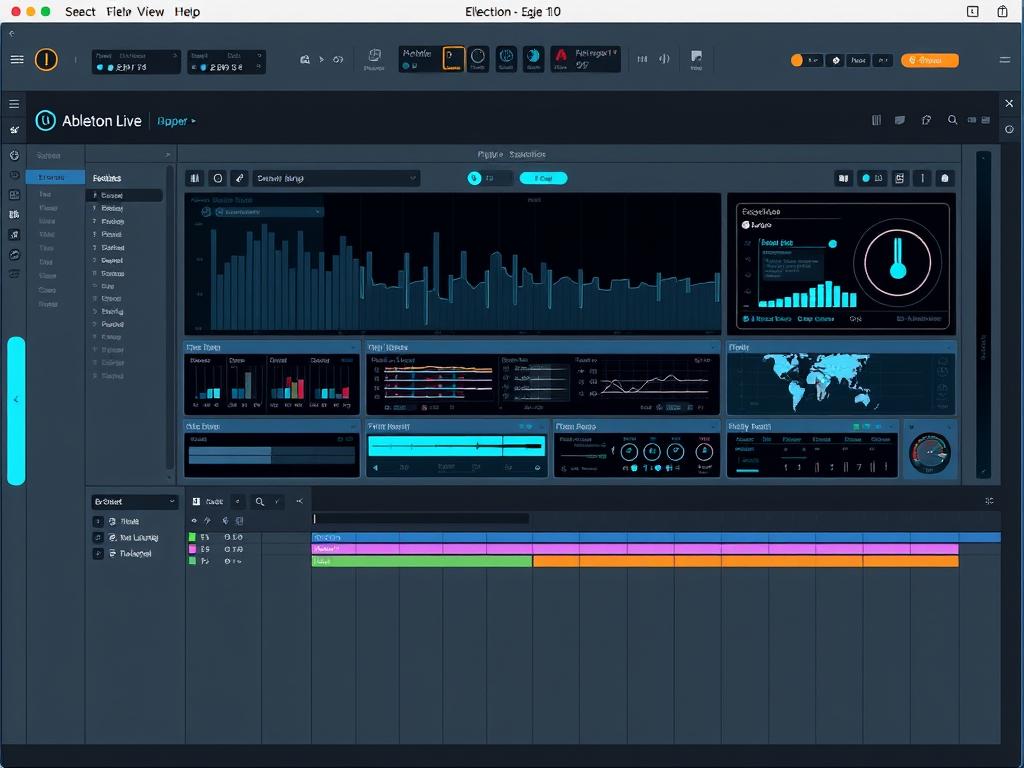 Ableton Live 12 interface showing session view with music production software 2026 features