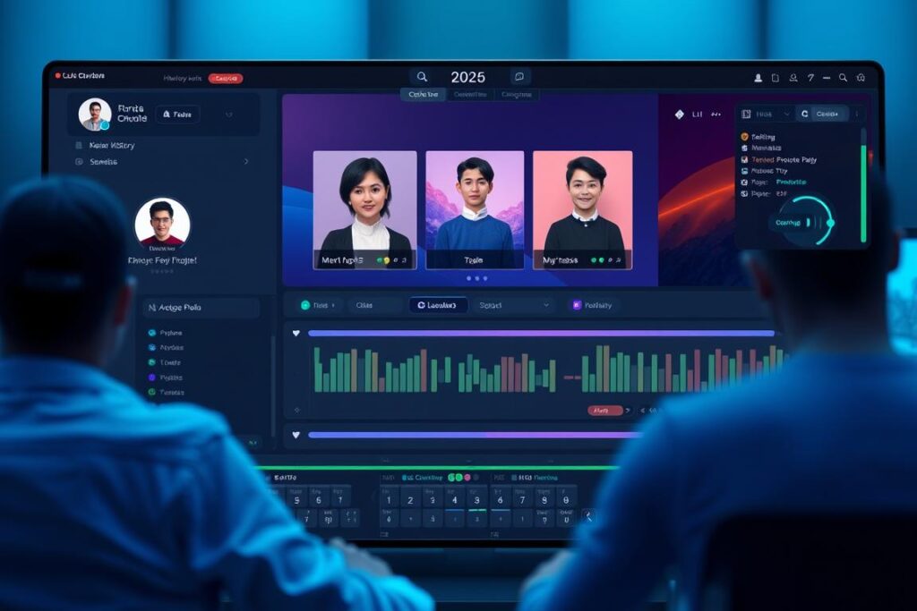 Cloud-based music production software 2026 showing collaboration between multiple users