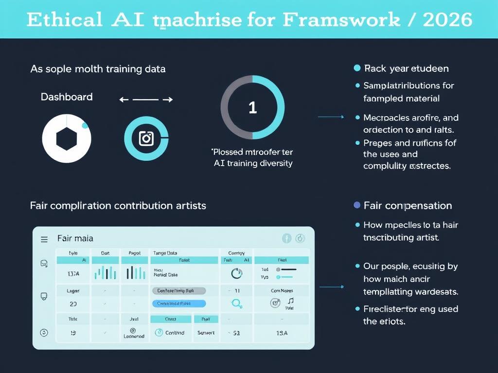 Ethical AI framework for music creation showing responsible approaches for future of electro music 2026
