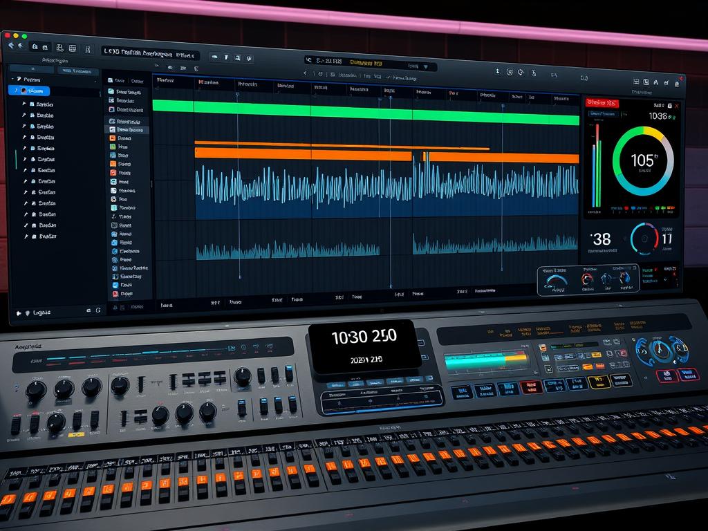 Logic Pro X interface with advanced music production software 2026 features for Mac users