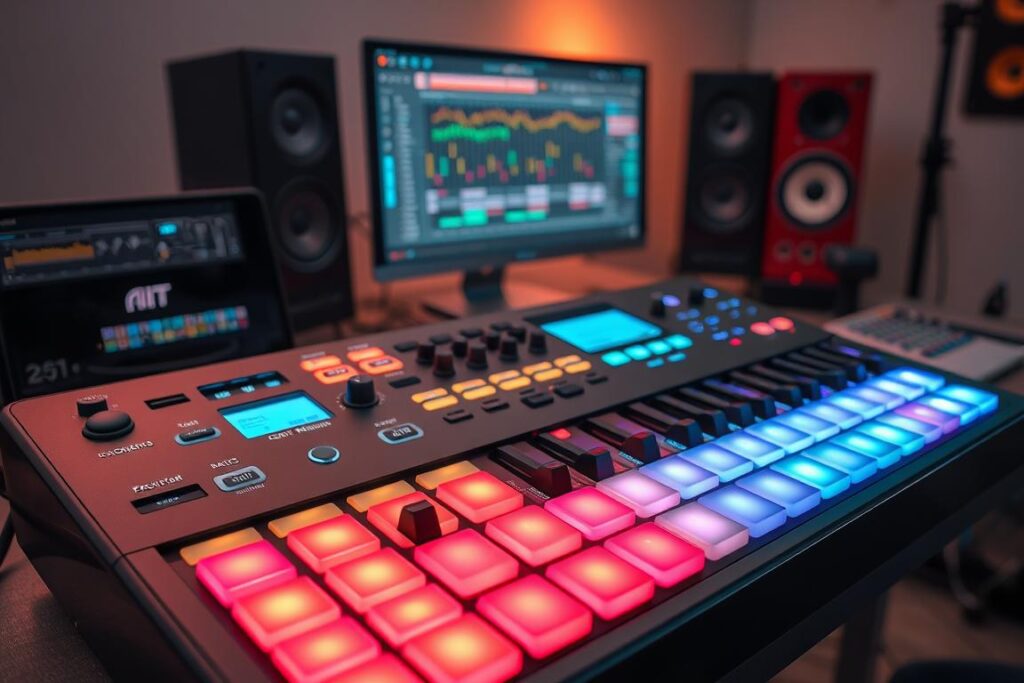 Modern MIDI controller integrated with music production software 2026