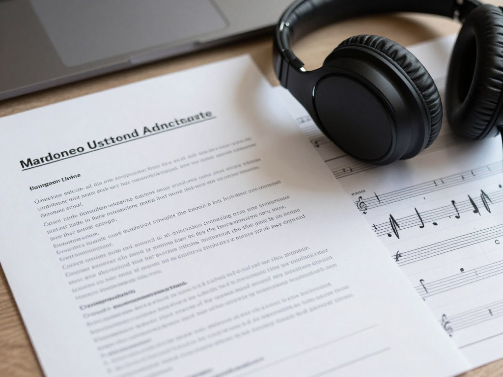 Music ownership and licensing documents for an AI-assisted release