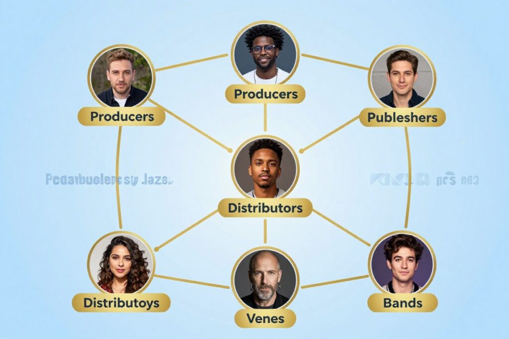 music industry roles mapped for a new business