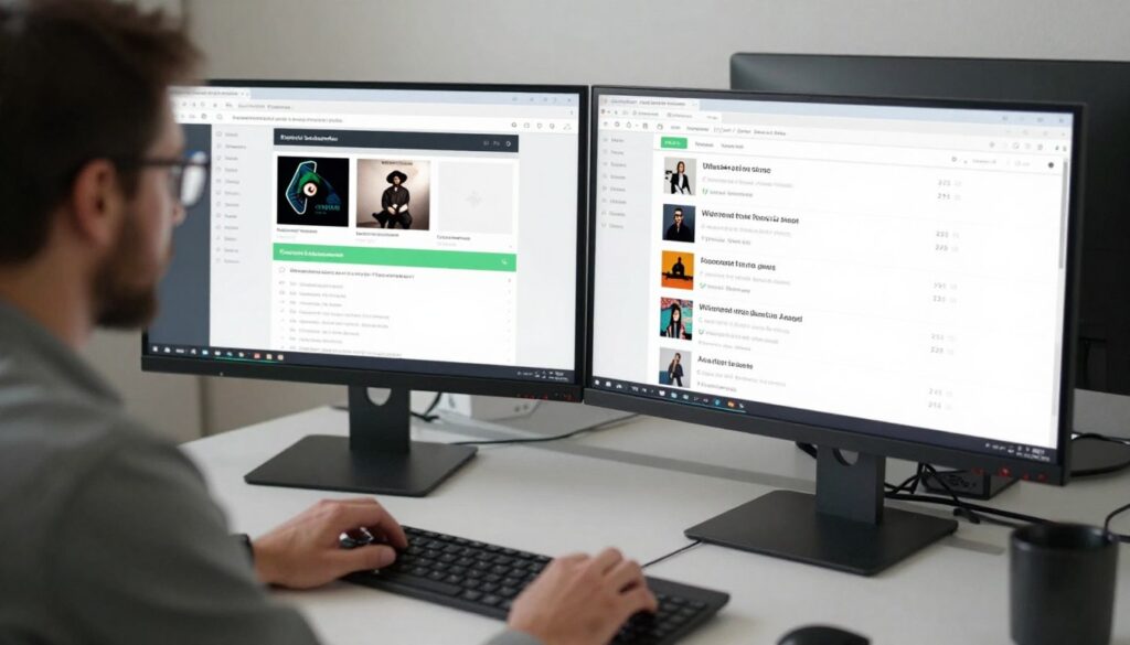 music release distribution dashboard and organized assets